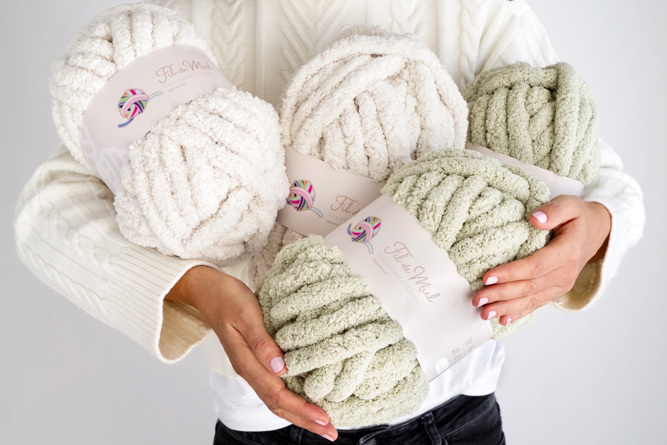 Fils XXL Ultra Doux & Épais - Fil Chenille Géante - Fil de Miel