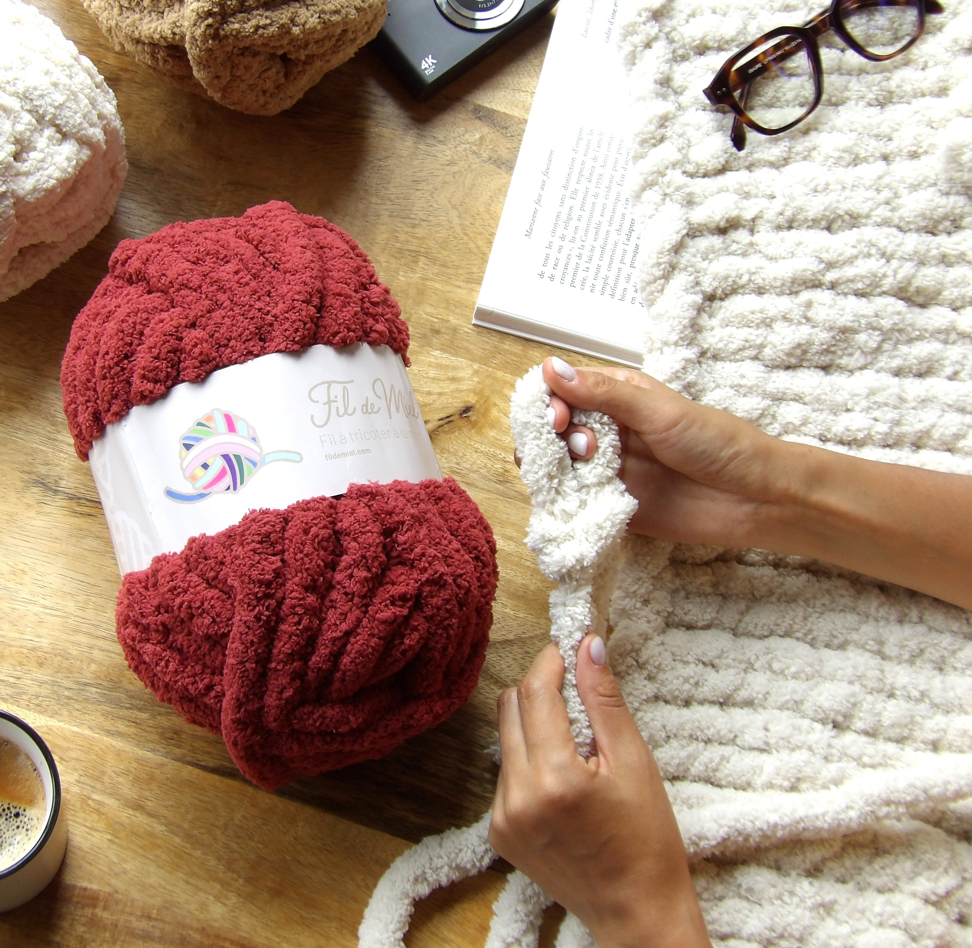 Fils XXL Ultra Doux & Épais - Fil Chenille Géante | Fil de Miel