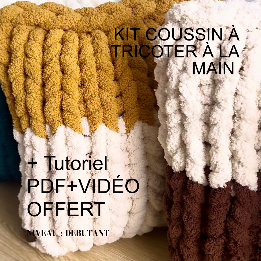 Kit Coussin 40x40 cm – Fil chenille XXL