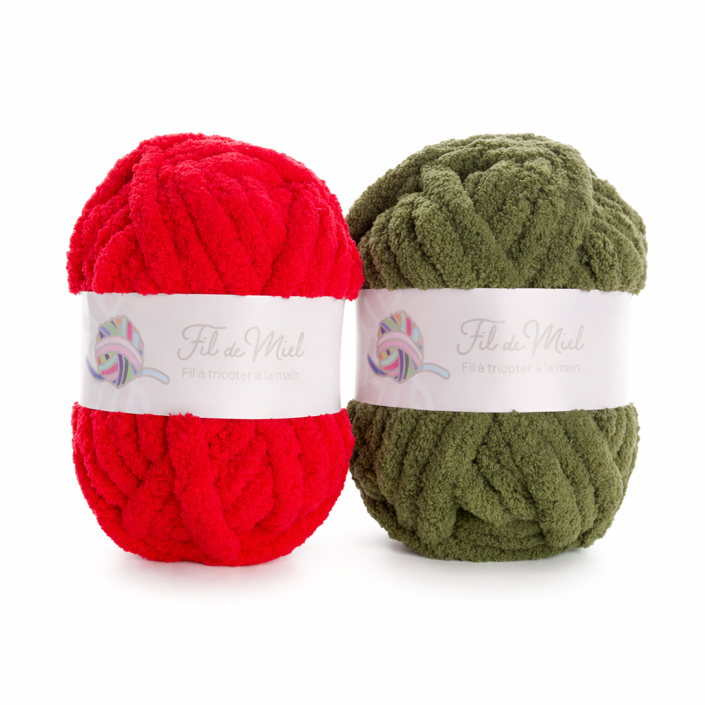 Kit Coussin 40x40 cm – Fil chenille XXL